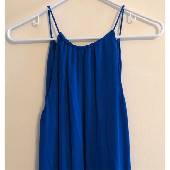 Banana Republic  Halter MAXI DRESS In Blue Corsica Sz S NWT - Picture 6 of 6